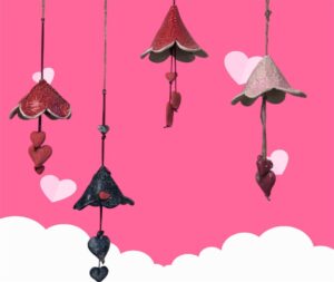 Workshop: Valentine Heart Bells  on Sunday Feb. 1st from 10:30am to 1:30 pm