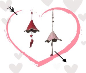 Workshop: Valentine Heart Bells  on Sunday Feb. 1st from 10:30am to 1:30 pm